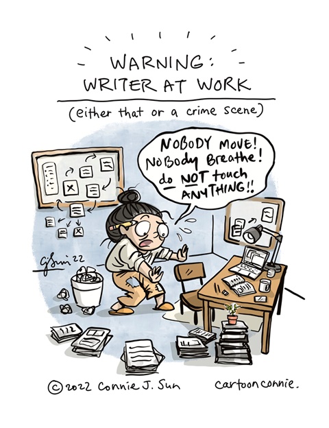 Warning: Writer at Work