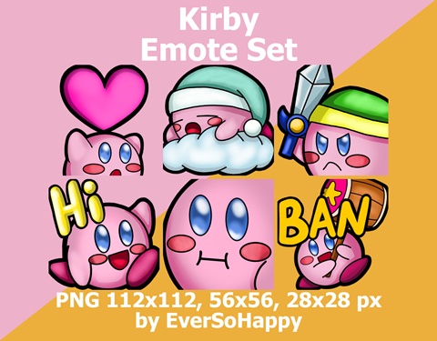 Kirby emote - Amazed - Niikiya's Ko-fi Shop - Ko-fi ❤️ Where