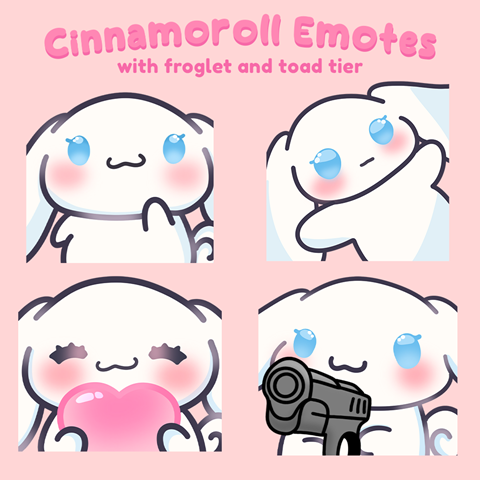 Cinnamoroll Emotes on Patreon ($5)