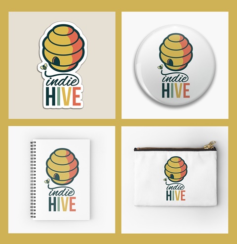 Indie Hive merch now available on Red Bubble.