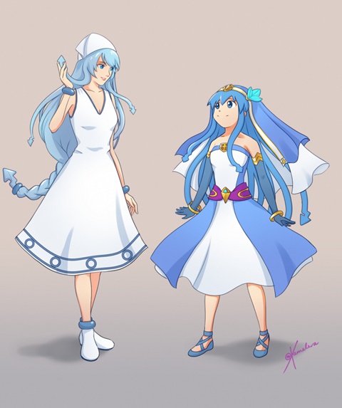 Costume swap! (FFBE × Squid Girl)