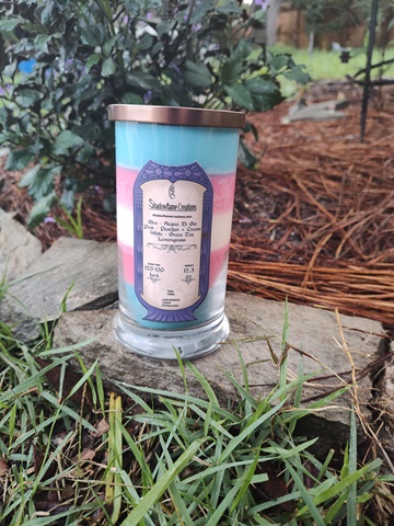 Trans Pride Flag Candle