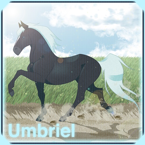 Umbriel, my horse from Breath of the Wild