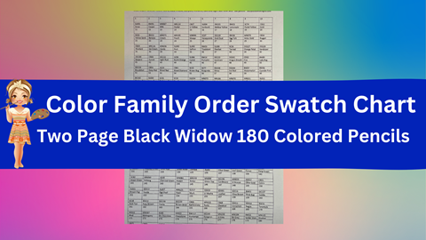 180 Black Widow Colored Pencils Pre-made Original Swatch Chart in My Color  Family Order -  Sweden
