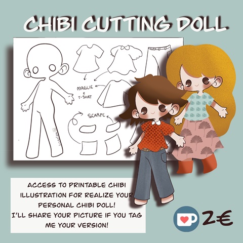 Chibi printable Doll