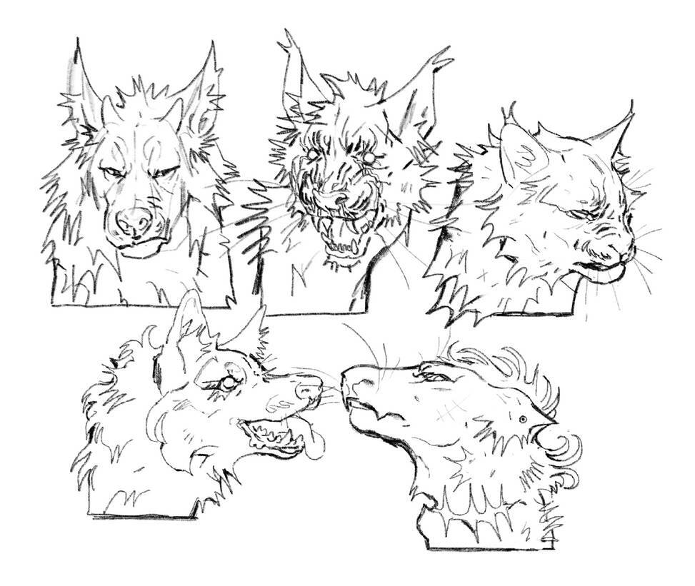 [sketch dump] bust commissions wip