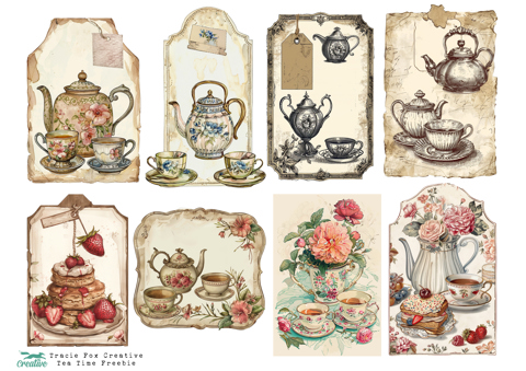 Tea Time Freebie - Tracie Fox Creative's Ko-fi Shop - Ko-fi ️ Where ...