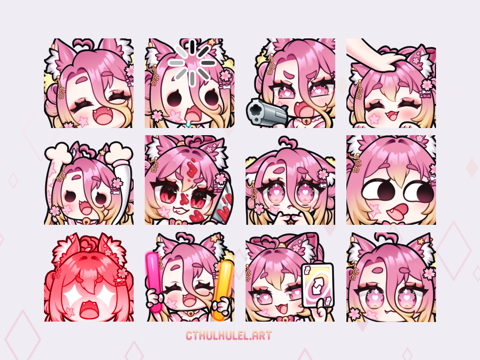 [commission] tuwumiee emotes