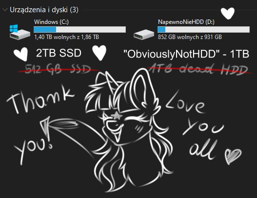 Got new SSD and HDD - THANKS to YOU! 