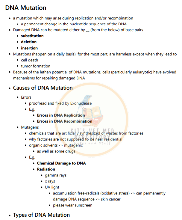 Notes BCHE102A DNA Mutation Kit Delez S Ko Fi Shop Ko Fi