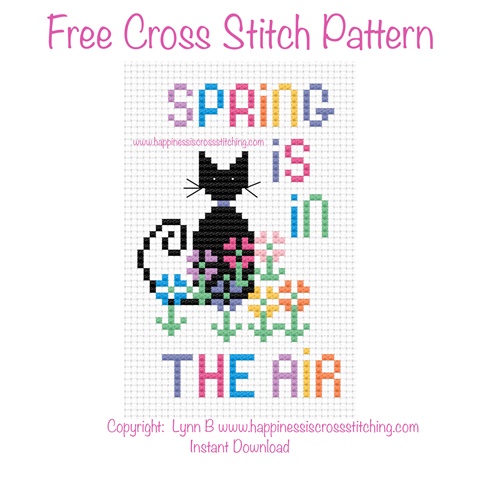 Free Spring Mini Cat Pattern