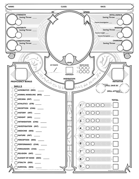 5e Wizard Character Sheet Spellbook Page Print Xero Reynolds S Ko Fi Shop Ko Fi Where Creators Get Support From Fans Through Donations Memberships Shop Sales And More The Original Buy