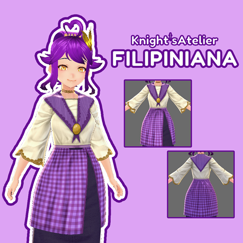 Violet clearance filipiniana dress