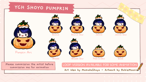 YCH Shoyo Pumpkin is back with more animations =w=