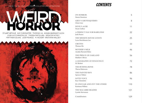 Weird Horror 7 contents