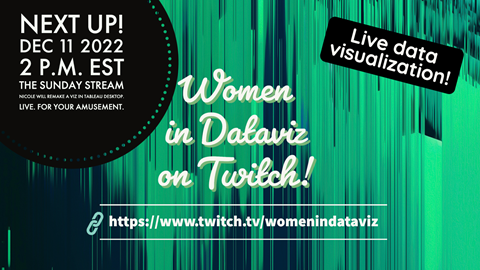 Tomorrow! Our first dataviz live stream!
