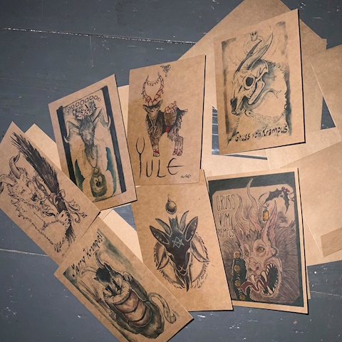 mailing out all the krampus cards