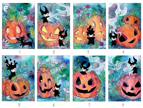 New Halloween Greeting cards up in my Etsy store! 