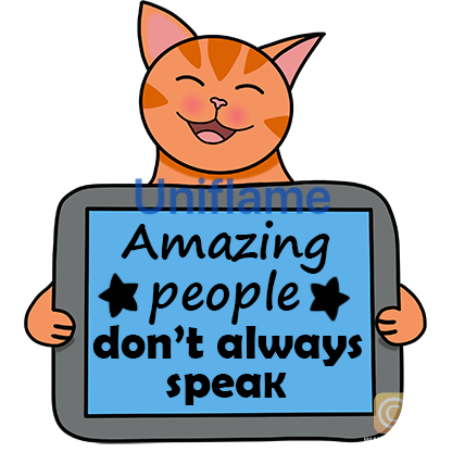 Sticker: Amazing People don’t Always Speak