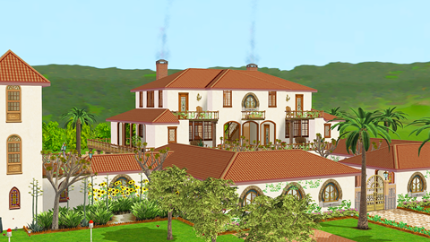 Monty Ranch - cc-free lot makeover for The Sims 2