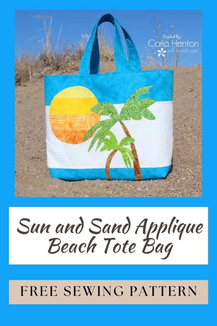 Sun and Sound Applique Beach Tote Bag FREE pattern