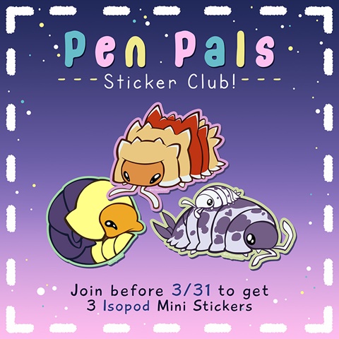 Isopod Mini Stickers!