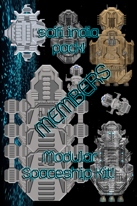 MEMBERS SCIFI INDIA PACK! The Modular spaceship building kit! - Zer0 ...