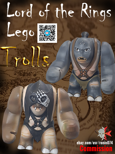 Latest commission.  Lego Lord of the Rings, Trolls