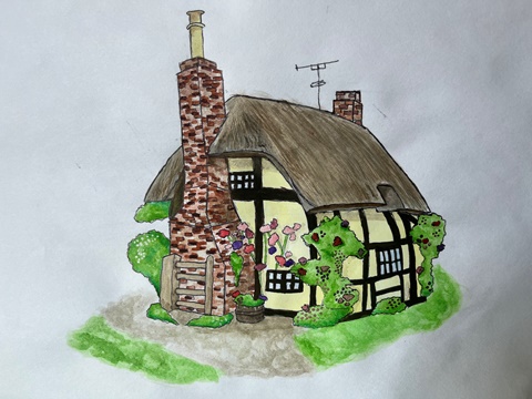 Water color cottage