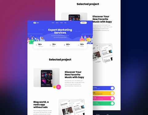 Landing Page For Agency Website + Design File - Designwitharifin's Ko 