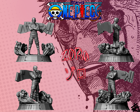 WIP of Zoro's sacrifice for 3d print!