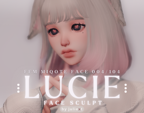 ♡LICOLOLY♡ Lucie | Face Sculpt (Miqo F4) - JULIExT's Ko-fi Shop