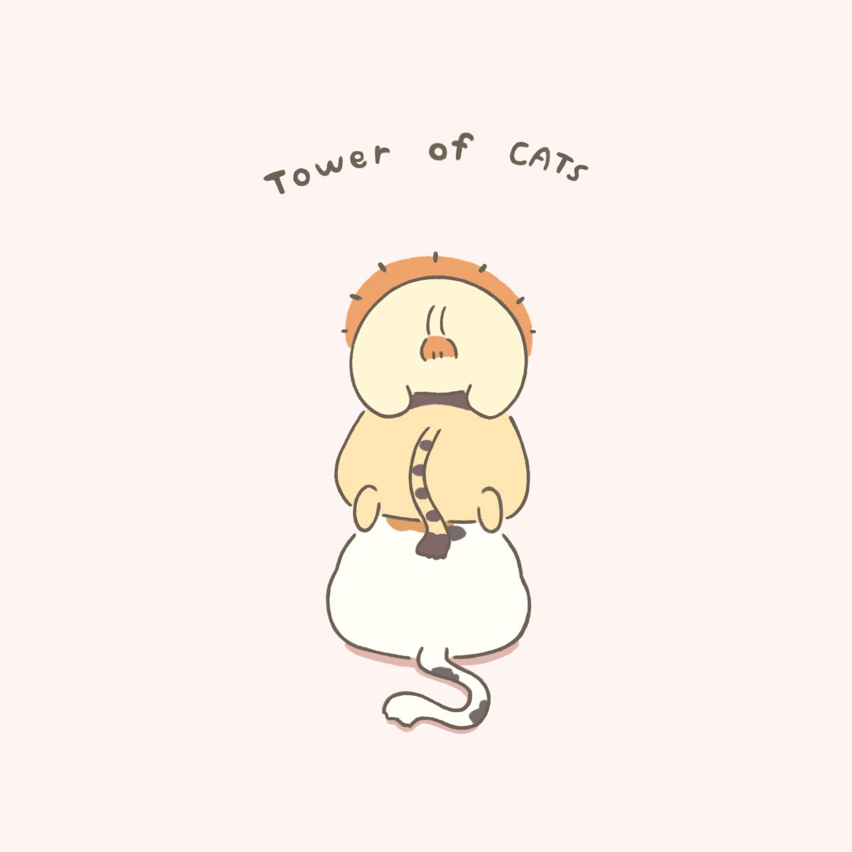 A tower of 3 cats