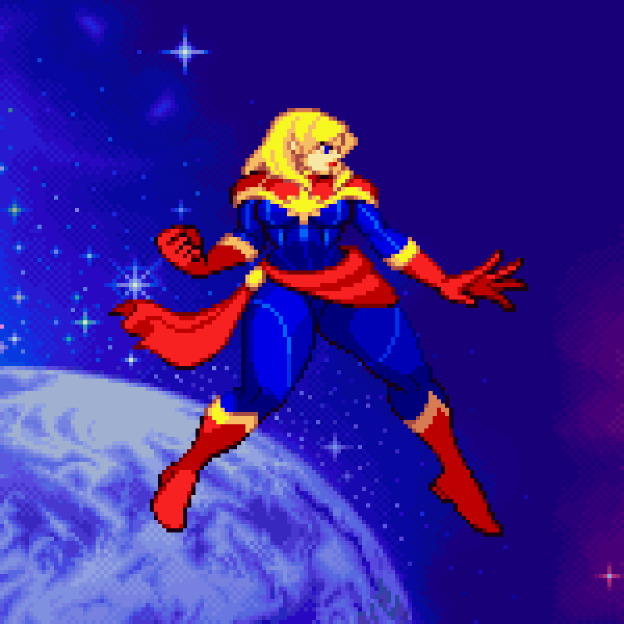 MvC Arcade Styled Captain Marvel