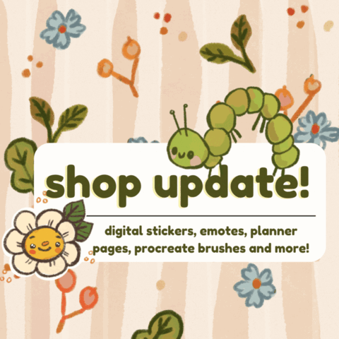 shop update! emotes! digital stickers! more!