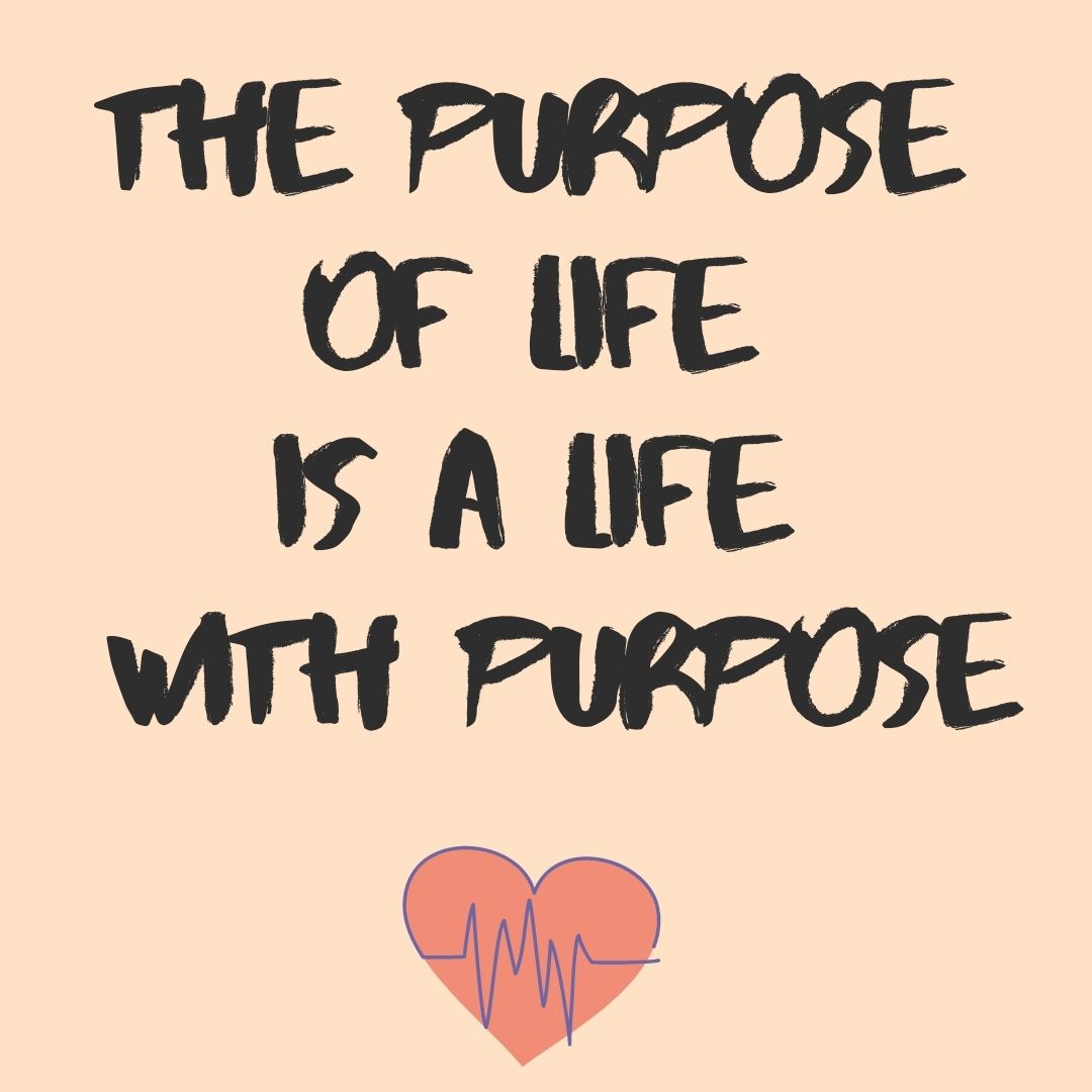 The purpose of life, is a life with purpose