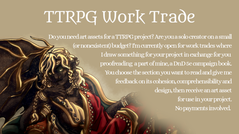 TTRPG Work Trades!