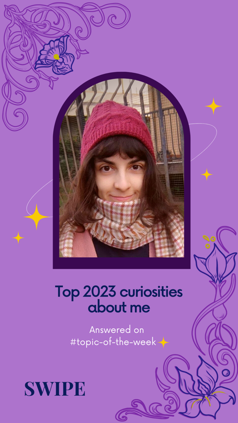 Top 2023 curiosities about me from Ko-fi Discord ✨