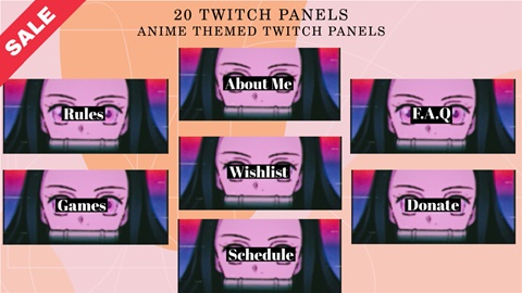 Buy CUTEGOTH Purple Anime Twitch  Discord Panels 23 Panels Online in  India  Etsy