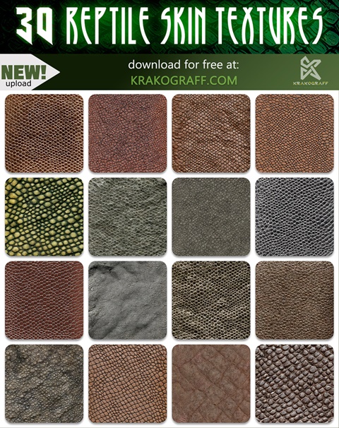30 Reptile Skin Textures