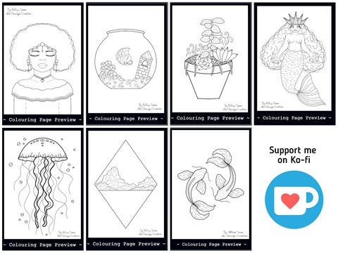 Colouring pages for my wonderful members!