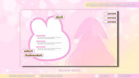 just chatting overlay commission for maicavt ✿