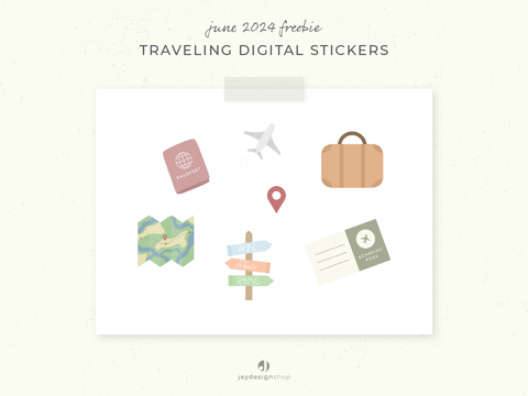 Free Traveling Digital Stickers! ✨🛩️