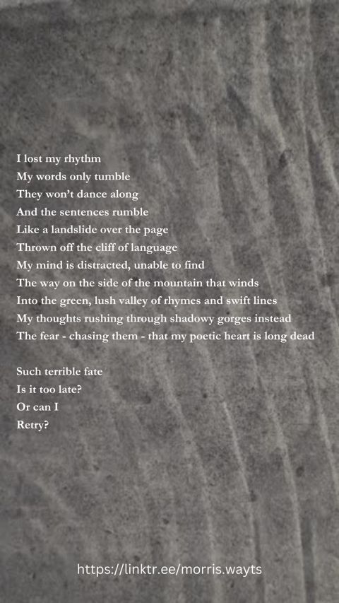 A poem born of frustration and despair...