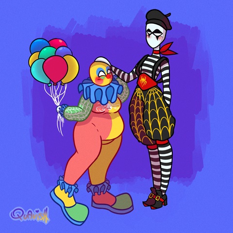 Clownussy and mimeussy