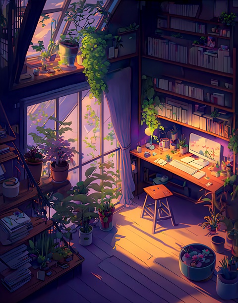 4k version of cozy sunset loft - i_m8_art's Ko-fi Shop - Ko-fi ️ Where ...