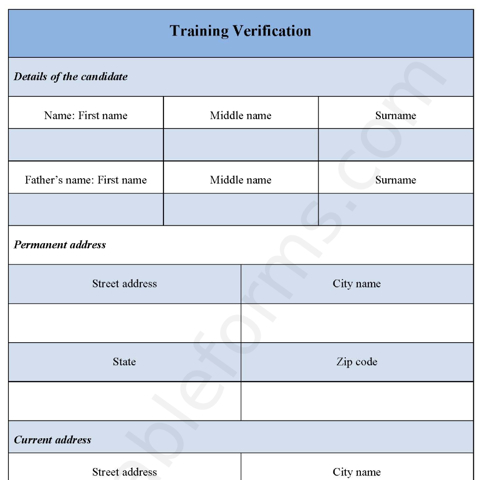 Training Verification Fillable PDF Template - Editable Forms's Ko-fi ...