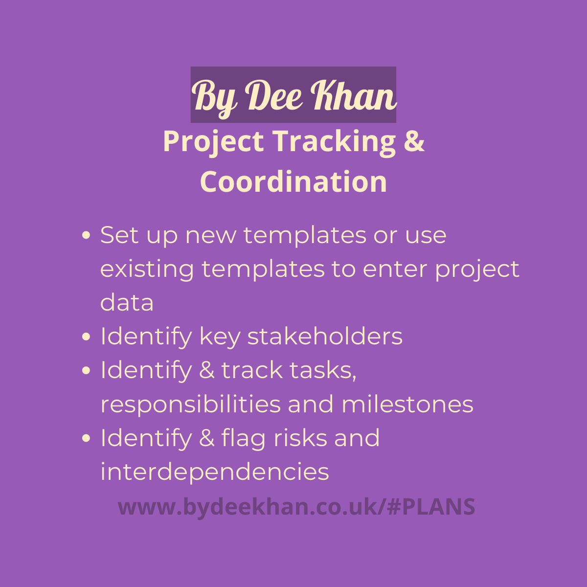 Project Tracking and Project Coordination