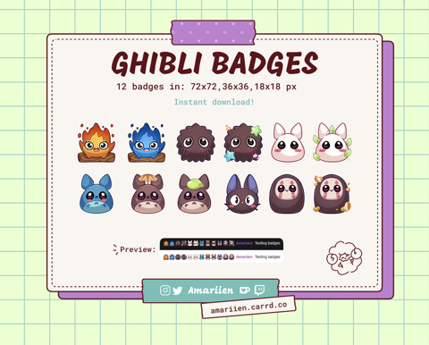 Ghibli badges