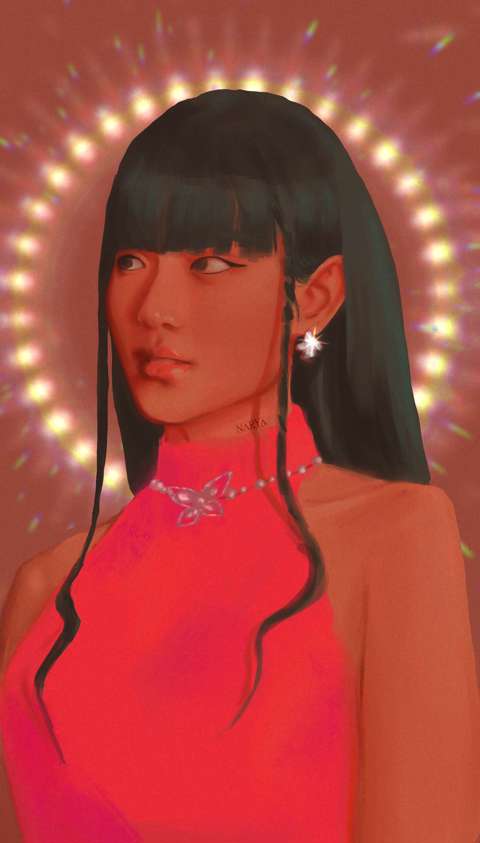 Another painting of  (G)I-dle's Minnie